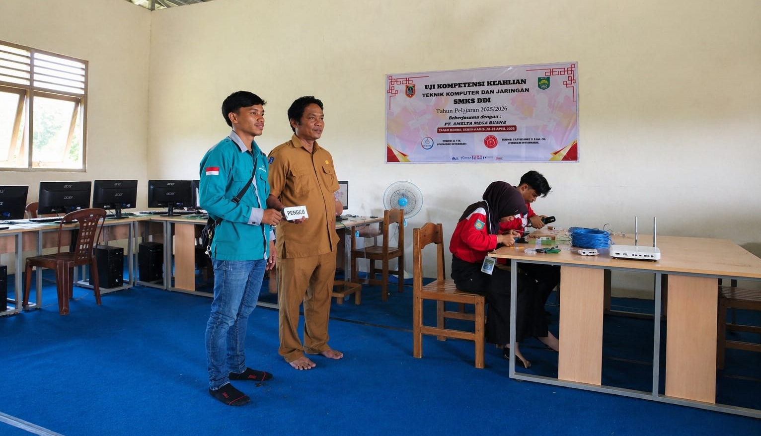 Sinergi Dunia Industri dan Pendidikan: PT. Ameera Mega Buana Uji Kompetensi di SMK DDI, Siapkan Lulusan Siap Kerja Standar Industri